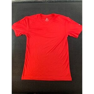 BSN SPORTS Performance Apparel Red Short Sleeve Athletic T Shirt Mens Size Small